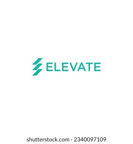 E for elevate logo vector.