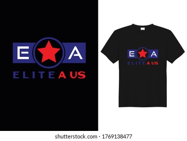 E A ELITE AUS, Vektor T-Shirt-Design, Illustration, Textdesign