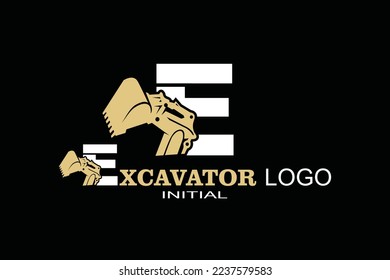 E Excavator Letter logo template for your branding.