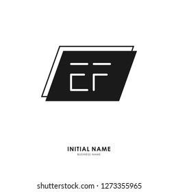 E F EF Initial logo letter with minimalist concept. Vector with scandinavian style logo.