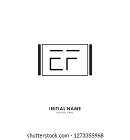 E F EF Initial logo letter with minimalist concept. Vector with scandinavian style logo.