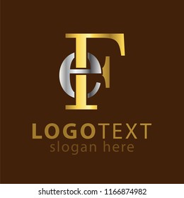 E F Initial letter logo icon vector