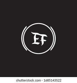 E F letter logo vector design