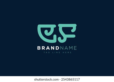 Diseño de logo E y F. EF abstract Letters Logo Monogram. Este diseño de logotipo es el proceso de crear un símbolo visual que representa una marca, empresa o individuo.
