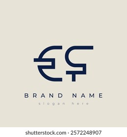 E and F logo design. EF abstract Letters Logo Monogram. This logo design is the process of creating a visual symbol that represents a brand, company, or individual.