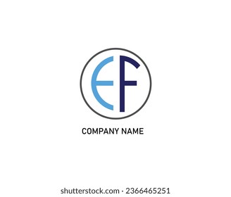 archivo de pasos vectoriales del logotipo E F