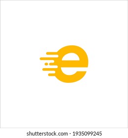 E fast logo design vector sign