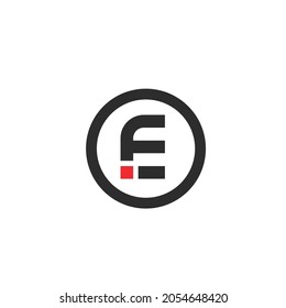 E or FE  letter vector icon concept  illustration design template