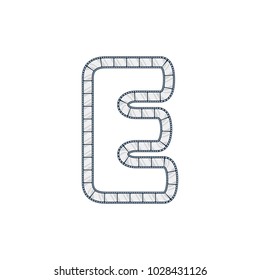 E Film Strip Letter Logo Icon Design