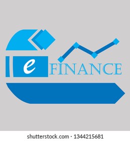 E Financial Logo Design Template Icon.