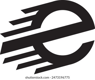 E fliegendes Logo-Design, Symbol, Symbol, Vektorgrafik, 