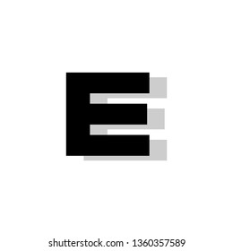 E Font logo. Modern design vector font for title, header, lettering. Corporate Vector abc technology typeface. 