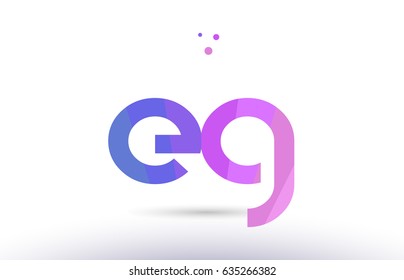 eg e g alphabet letter purple pink magenta blue colorful creative colors text dots creative company logo vector icon design template