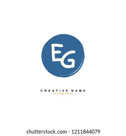 E G EG Initial abstract logo concept vector