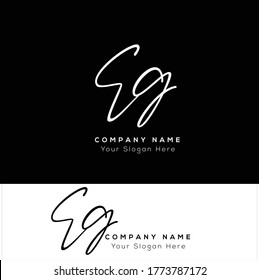 E G EG Escritura manuscrita inicial y logotipo de la firma.	
