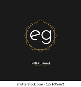 E G EG Initial logo letter with minimalist concept. Vector with scandinavian style logo.