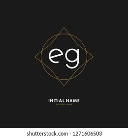 E G EG Initial logo letter with minimalist concept. Vector with scandinavian style logo.