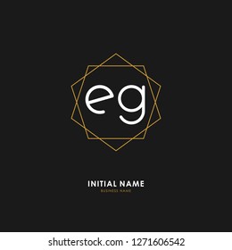E G EG Initial logo letter with minimalist concept. Vector with scandinavian style logo.