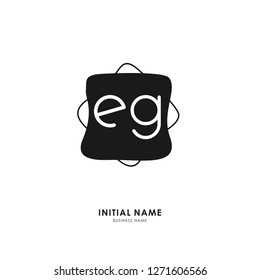 E G EG Initial logo letter with minimalist concept. Vector with scandinavian style logo.