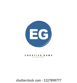 E G EG Initial logo template vector