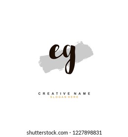 E G EG Initial logo template vector