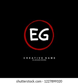 E G EG Initial logo template vector
