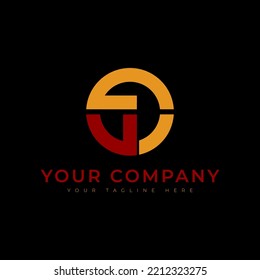E G Latter Logo-Design auf schwarzem Hintergrund