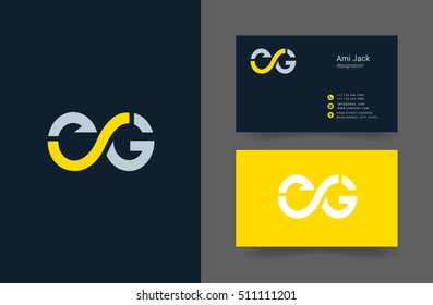 E & G Letter logo, with Business card
