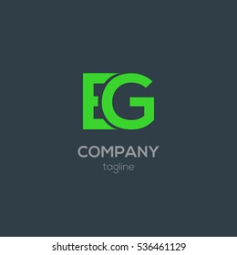 E & G  Letter logo design vector element
