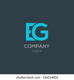 E & G  Letter logo design vector element