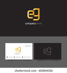 E & G Letter logo design vector element
