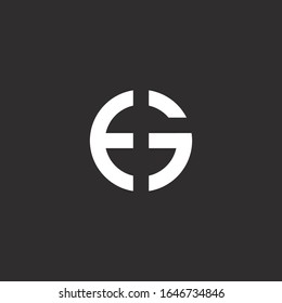 Plantilla de ilustración vectorial del logotipo de letras EG e y g