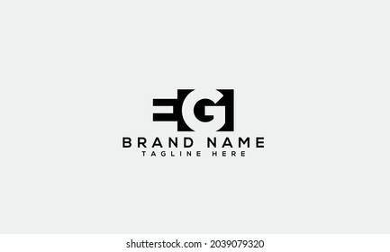 EG por ejemplo moderna letra del alfabeto creativa plantilla de icono 