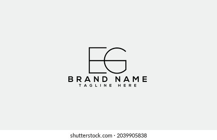 EG e g modern creative alphabet letter logo icon template 