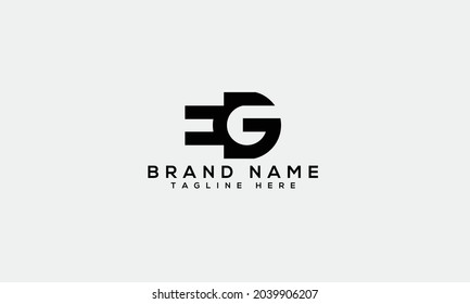 EG e g modern creative alphabet letter logo icon template 