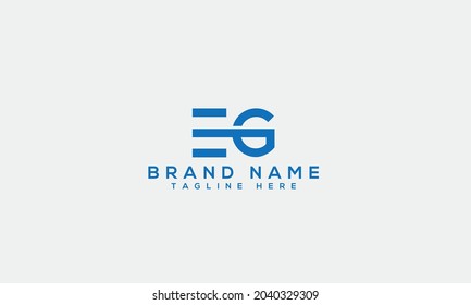 EG e g modern creative alphabet letter logo icon template 