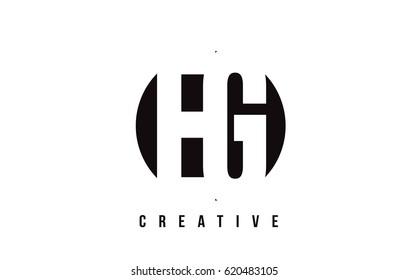 EG E G White Letter Logo Design with Circle Background Vector Illustration Template.