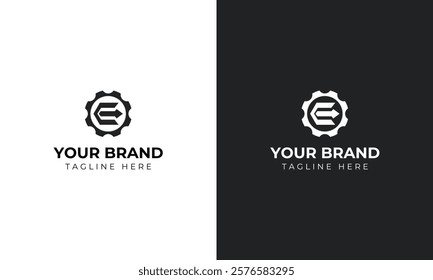 e gear logo template for company