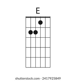 E guitar chord icon vector illustration design
