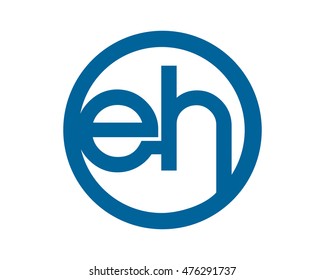 e and h blue circle typography typeface typeset logotype alphabet image vector icon