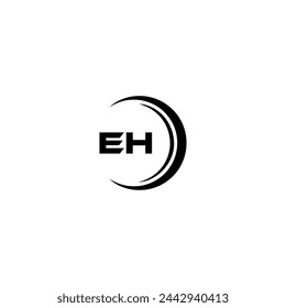 E H, E H design, E H letter, E H logo, EH, EH letter, EH logo, EH monogram, abstract, alphabet, awesome, black, brand, business, capital, circle, company, concept, corporate, design, finance, graphic,