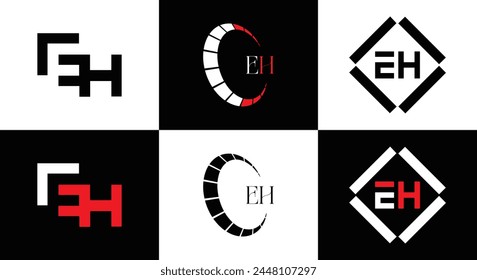 E H, E H design, E H letter, E H logo, EH, EH letter, EH logo, EH monogram, abstract, alphabet, awesome, black, brand, business, capital, circle, company, concept, corporate, design, finance, graphic,