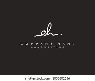 E H Initial handwriting logo