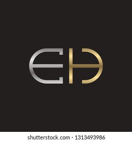 E H initial letter, modern logo design template vector