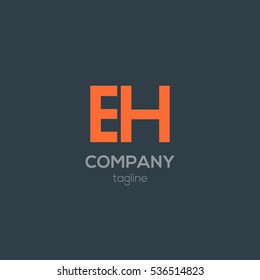 E & H  Letter logo design vector element