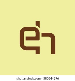 E & H Letter logo design vector element