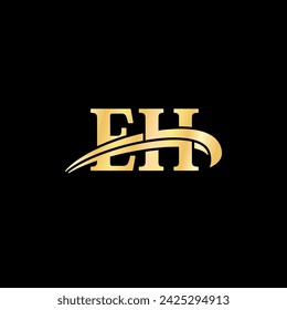 E H letters initial Logo Monogram Elegance typography vector of business initial name Logotype designs