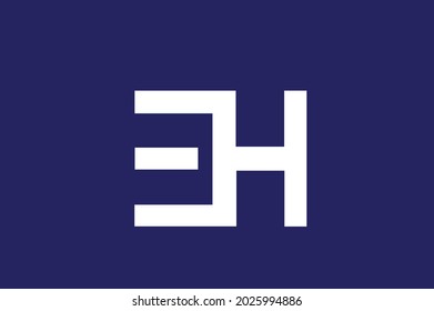 E H logo combination design suitable for a company - Vector	