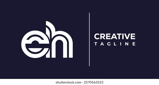 E and H logo design. EH abstract Letters Logo Monogram. This logo design is the process of creating a visual symbol that represents a brand, company, or individual.