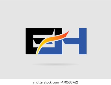 E and H logo vector
